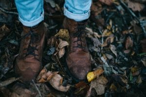 Dreckige Lederschuhe Herbst